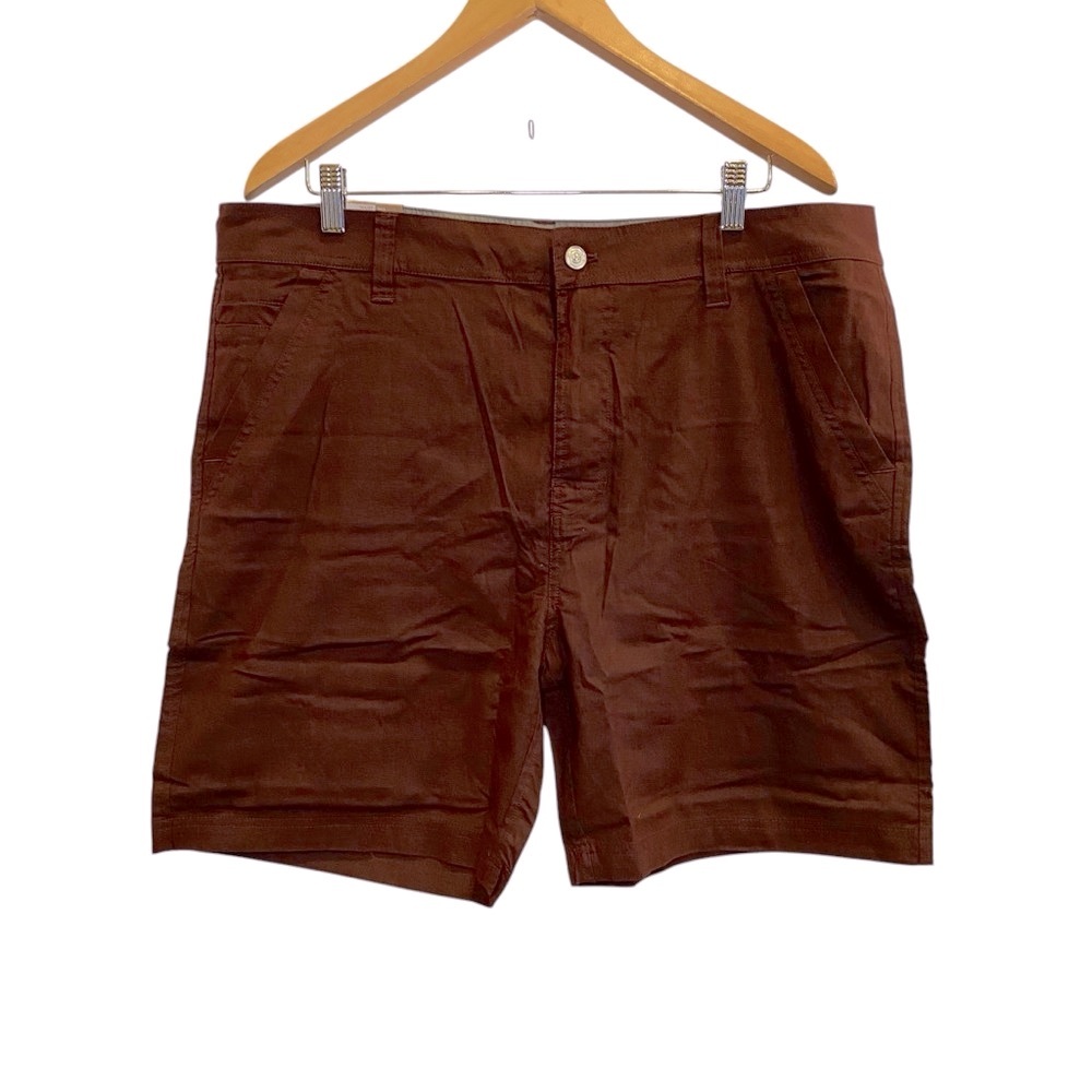 Men’s Prana Furrow Short in Cacao Flat Front Casual Style Sz 38